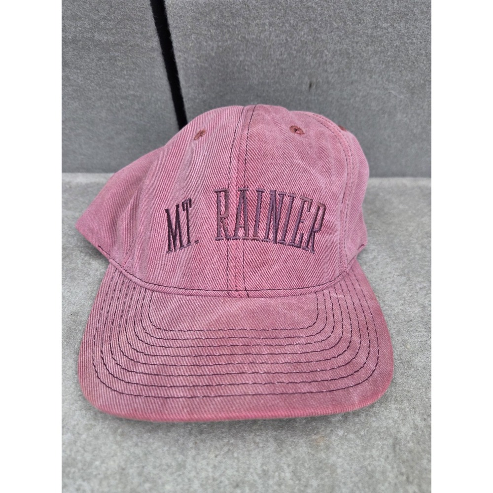 Vintage Mt Rainier Goorin Bros Red Corduroy Snapback Hat Cap Made In USA